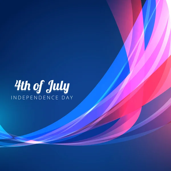 Wave style 4th of july — Stock Vector