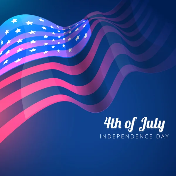 American flag 4th of july background — Stock Vector