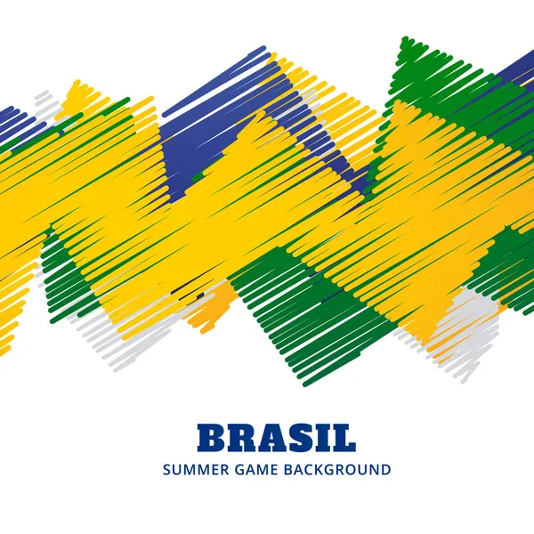 Brasil jogo de futebol — Vetor de Stock