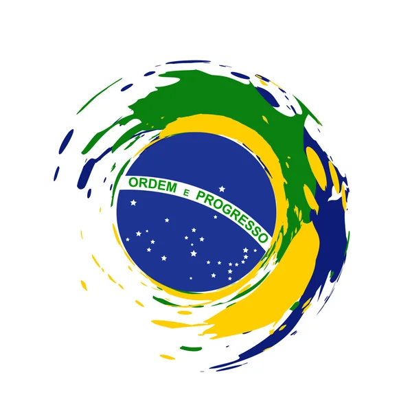 De vlag van Brazilië — Stockvector