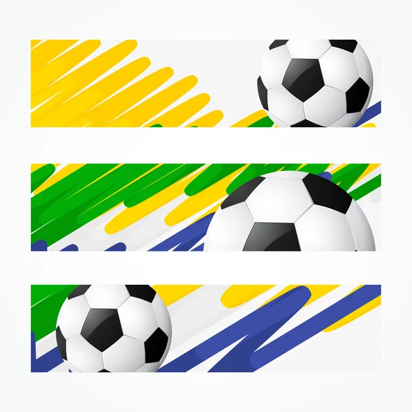 En-têtes de football ensemble — Image vectorielle