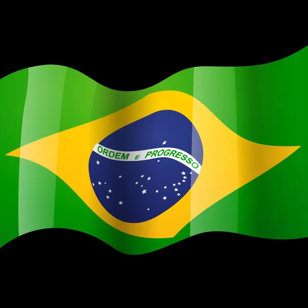 Vector Brazilië vlag — Stockvector