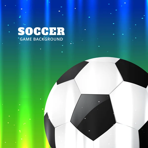 Fotboll design i glänsande bakgrund — Stock vektor