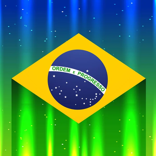 Brasil diseño de la bandera — Vector de stock