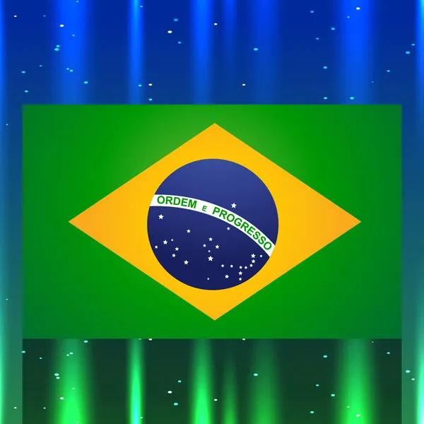 De vlag van Brazilië — Stockvector