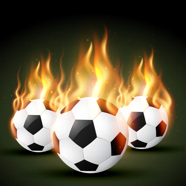 Fuego Fútbol — Vector de stock