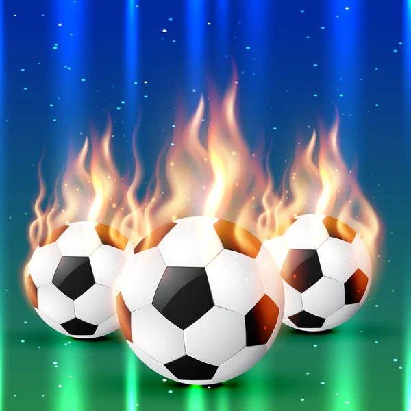 Fire football — Stock Vector