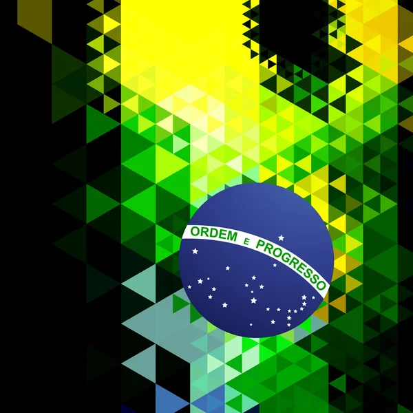 Abstrakt stil Brasilien flagga — Stock vektor