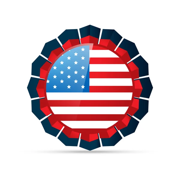 Diseño de bandera americana — Vector de stock