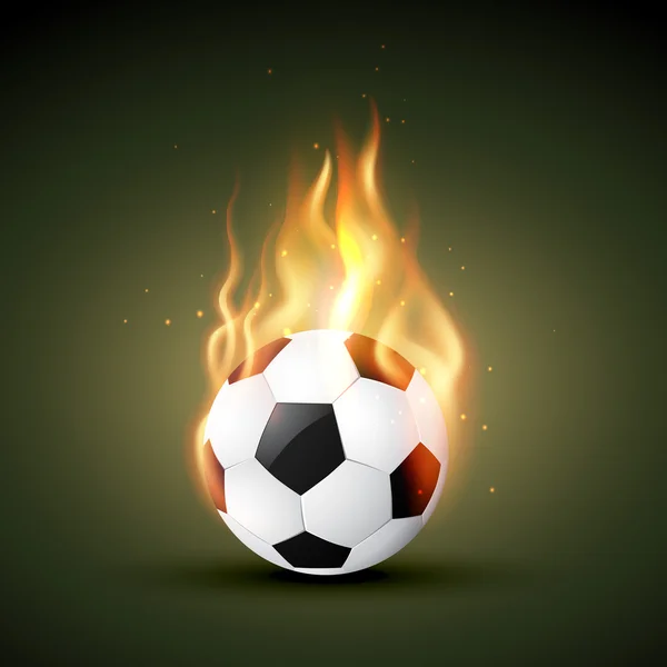 Vector fire football — Stock Vector