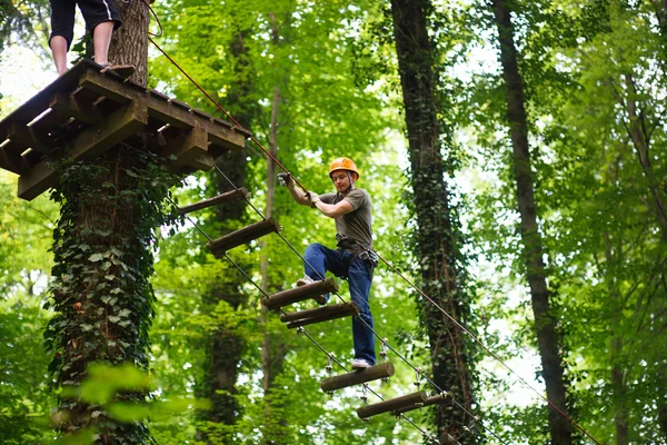 Ação no parque de escalada Imagem De Stock