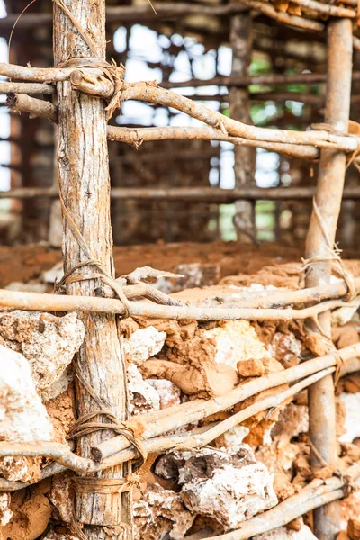 Hausbau in Afrika — Stockfoto