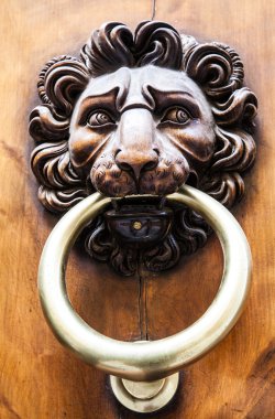 Aslan başlı kapı tokmağı.