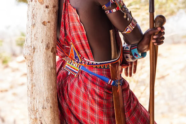 Masai traditionell dräkt — Stockfoto