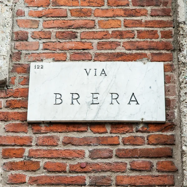Brera-Straße — Stockfoto