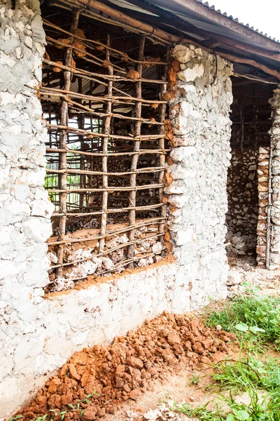 Hausbau in Afrika — Stockfoto