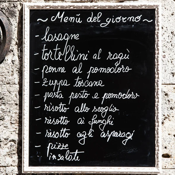 Italské menu — Stock fotografie