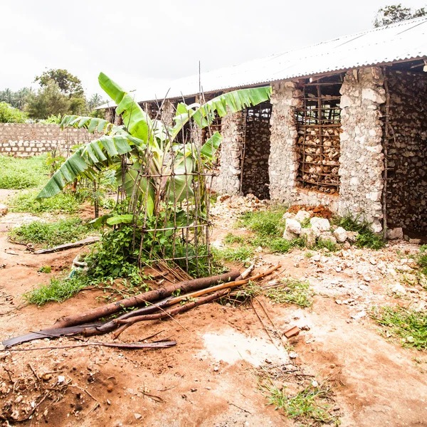 Hausbau in Afrika — Stockfoto