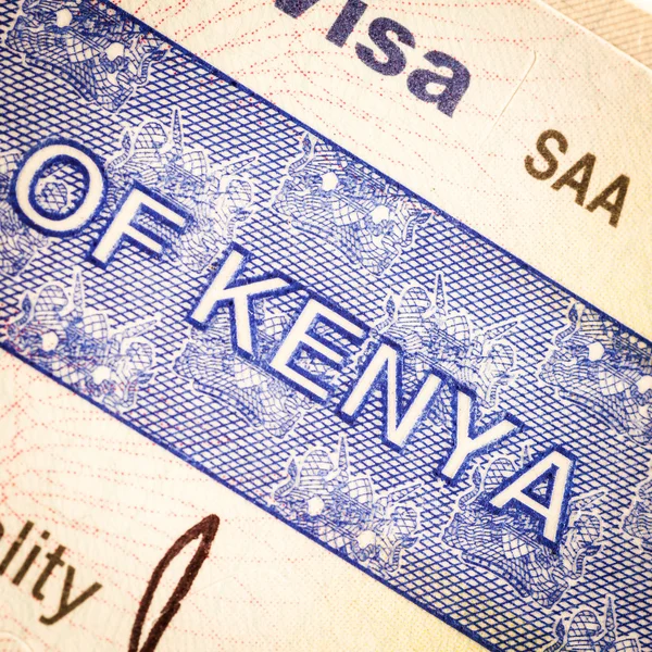 Kenya visa — Stock Photo, Image