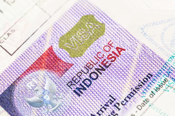 Indonesien Visa - Stock-foto