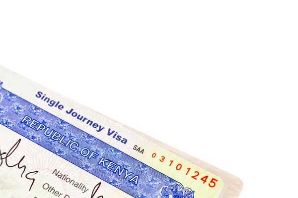 Kenya visa — Stock Photo, Image