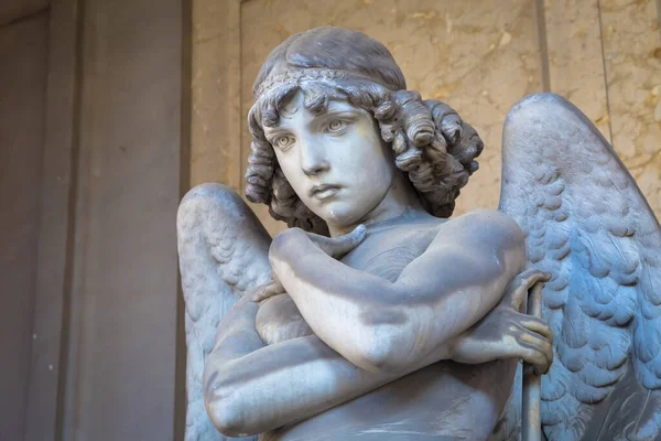 Genoa Włochy Circa Serca 2020 Anielska Rzeźba Giulio Monteverde Dla — Zdjęcie stockowe