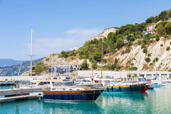 Ventimiglia Italia Circa Agosto 2021 Cala Del Forte Exquisito Puerto —  Fotos de Stock