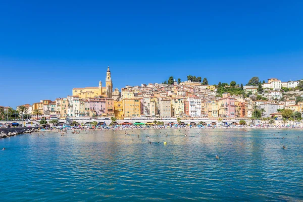 フランスのメントン 2021年8月頃 フランス南部に位置する海岸Azurという名前のフランスのリビエラの景色 — ストック写真