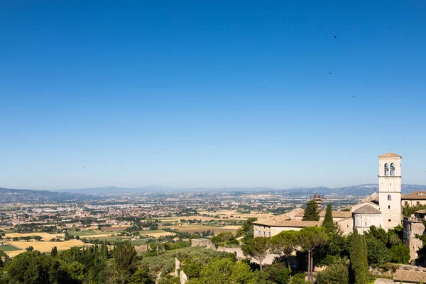 Kyrkan Assisi Byn Umbrien Regionen Italien Staden Känd För Den — Stockfoto
