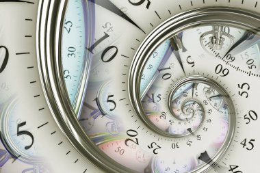 Droste etkisi arka planı. Zaman, teslim tarihi ve işle ilgili kavramlar için soyut tasarım.