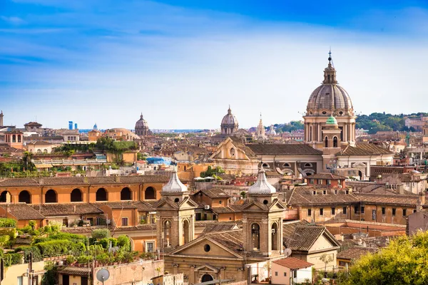 Rome Italy Circa August 2020 Panoramic Cityscape Blue Sky Clouds — Stock Photo, Image