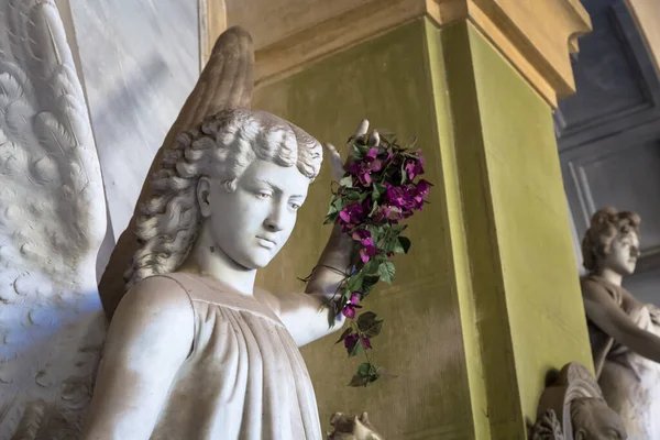 Genoa Italia Junio 2020 Estatua Antigua Del Ángel Partir 1900 —  Fotos de Stock