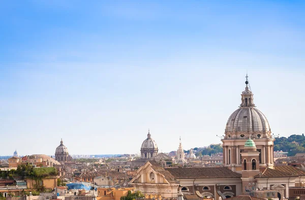 Rome Italy Circa August 2020 Panoramic Cityscape Blue Sky Clouds — Stock Photo, Image