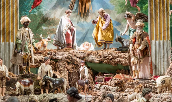 Venaria Reale Italy Circa 2022年1月 イタリアのクリブ プレセペと名付けられました は19世紀生まれです 伝統的なクリスマスの宗教シーン — ストック写真