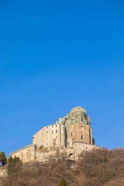 St. Michael Abbey - Sacra di San Michele - İtalya. Manastır ortaçağ binası.