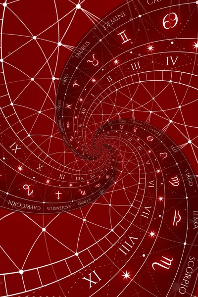 星座とシンボル付き占星術の背景 — ストック写真