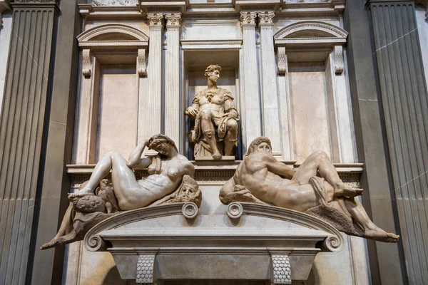 Florens Italien Juli 2021 Medici Kapell Interiör Cappelle Medicee Michelangelo — Stockfoto