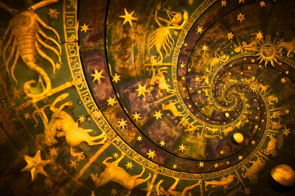 Astroloji Simya Tablosu Arkaplan Çizimi Siyah — Stok fotoğraf