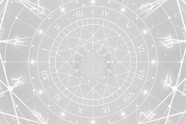 Antecedentes Conceituais Antigos Abstratos Sobre Misticismo Astrologia Fantasia Branco — Fotografia de Stock
