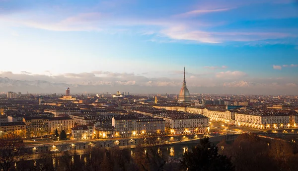 Turin Piedmont Region Italy Panorama Monte Dei Cappuccini Cappuccini Hill — Stock Photo, Image