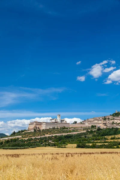 Assisi Paese Umbria Italia Città Famosa Più Importante Basilica San — Foto Stock