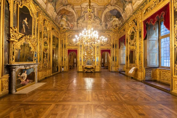 Turin Italie Vers Janvier 2022 Intérieur Baroque Ancienne Chambre Palais — Photo