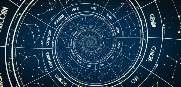 Fondo Efecto Droste Diseño Abstracto Conceptos Relacionados Con Astrología Fantasía —  Fotos de Stock
