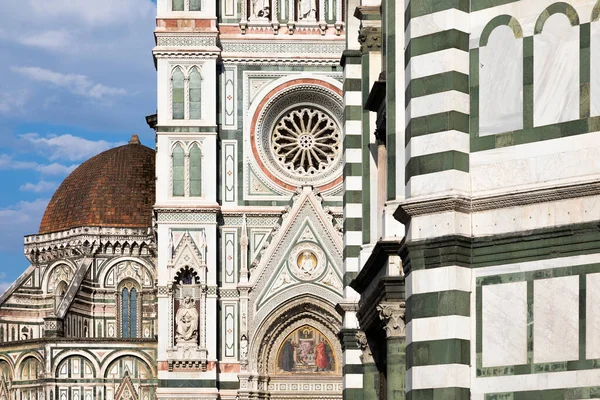 Florencja Włochy Romantyczna Kolorowa Katedra Zwana Także Duomo Firenze Zbudowana — Zdjęcie stockowe