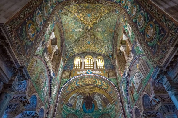 Ravenna Italia Circa Agosto 2020 Storico Mosaico Bizantino Nella Basilica — Foto Stock