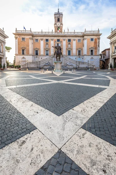 Rzym Włochy Circa Serca 2020 Plac Kapitolium Piazza Del Campidoglio — Zdjęcie stockowe