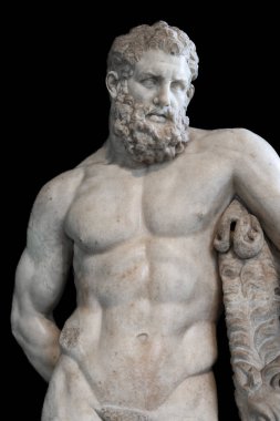 Florence, Italy - Circa March 2022: Hercules antique sculpture - classical statue, strong man body clipart