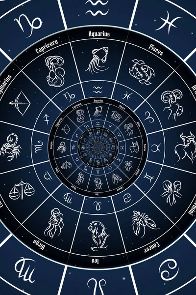 Antecedentes Conceptuales Antiguos Abstractos Sobre Misticismo Astrología Fantasía Azul — Foto de Stock