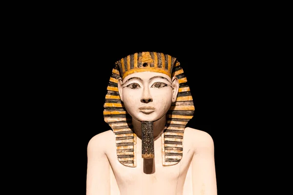 Turim Itália Por Volta Janeiro 2022 Museu Arqueologia Egípcia Estátua — Fotografia de Stock