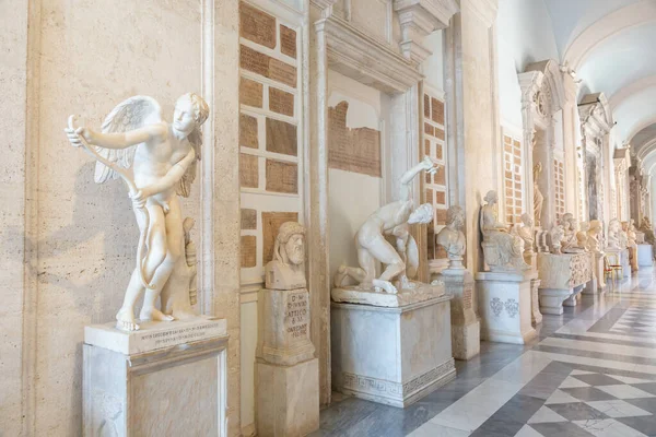 Roma Itália Circa Agosto 2020 Museu Vaticano Perspectiva Coleção Interiores — Fotografia de Stock